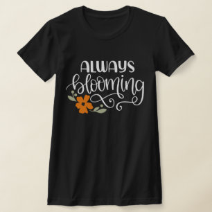 T-Shirt TYPOGRAPHIE FLEURS ÉTERNELLES FONCÉ
