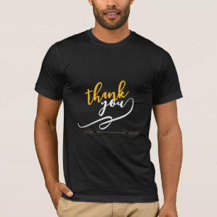 T-Shirt Typographie Florale Merci