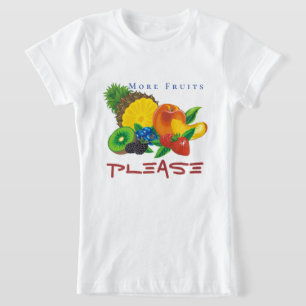 T-Shirt Typographie Fruits délicieux Plus de fruits S'il v