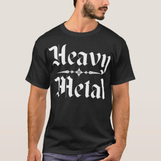 T-shirt Typographie gothique métallique lourde