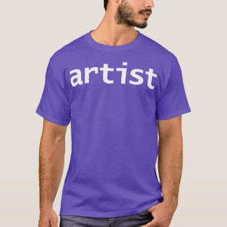 T-shirt Typographie minimale de l'artiste Texte blanc