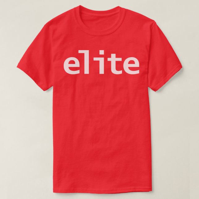 T-shirt Typographie minimale d'élite Texte blanc (Design devant)
