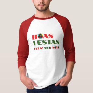 T-shirt Typographie minimale Mode Noël portugais