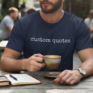 T-shirt Typographie Minimaliste Classique Navy Citations P