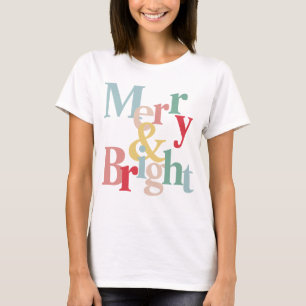 T-shirt Typographie moderne Joyeux et lumineux