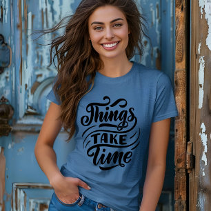 T-shirt Typographie moderne noir blanc