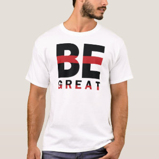 T-shirt Typographie motivationnelle « Be Great » – Noir &