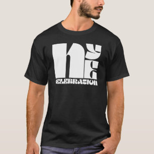 T-shirt Typographie noir blanc rétro fête de la Réveillon 