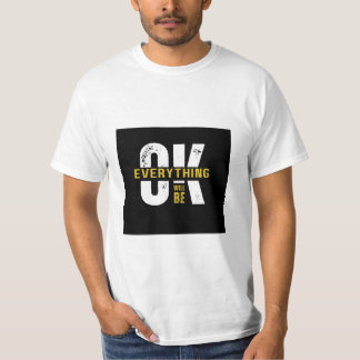 T-shirt Typographie noir et jaune