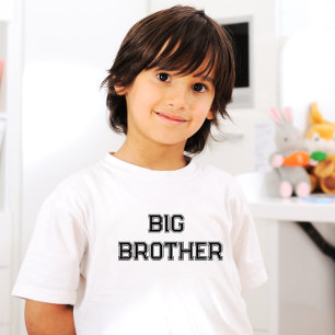 T-shirt Typographie noir personnalisée Grand frère