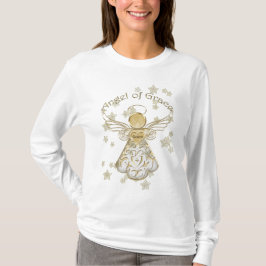T-shirt Typographie Or Noël Angel de Grace & Stars
