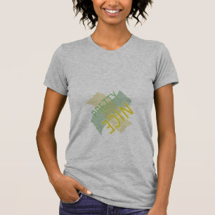 T-shirt Typographie Plutôt belle jaune vert