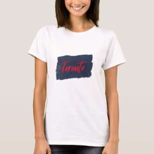 T-shirt Typographie rouge manuscrite de Toronto