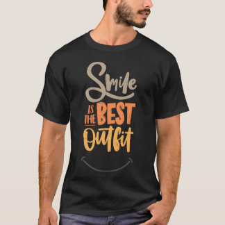 T-shirt Typographie Sourire Le meilleur outfit que vous po