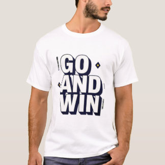 T-shirt Typographie sportive « ALLEZ ET GAGNEZ » motivante