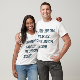 T-shirt Typographie verte de la Réunion familiale