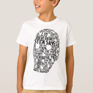 T-shirt Typographie vintage de masque de gardien de but