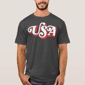T-shirt Typographie vintage rétro 4 juillet patriotique