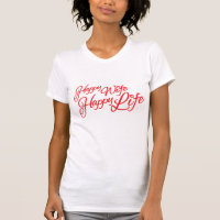 T-shirt typographique de slogan de la vie heureuse