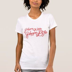 T-shirt typographique de slogan de la vie heureuse