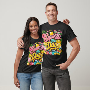 T-shirt typographique Squeeze The Day Summer   Tro