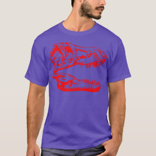 T-shirt Tyrannosaurus Re ( T Re ) Skeleton Head Red