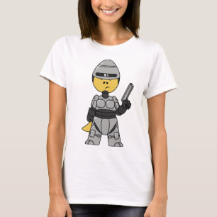 T-shirt Tyrannosaurus Rex Habillé Comme Robocop.
