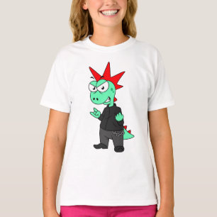 T-shirt Tyrannosaurus Rex Habillé Comme Un Punk.