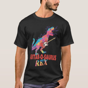 T-shirt Tyrannosaurus Rex Jouer Rock Guitare O Saurus Rex