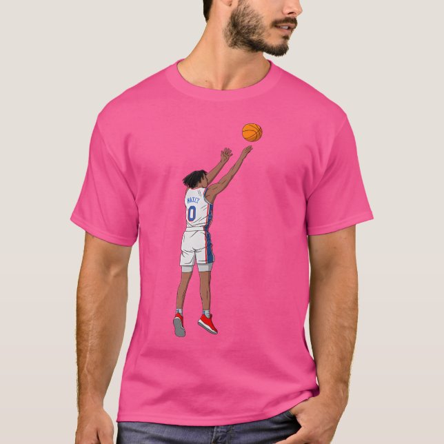 T-shirt Tyrese Maxey - Philadelphie Basketball 76Ers (Devant)