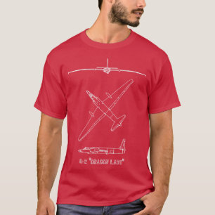 T-shirt U2 Dragon Lady American Spane Plane Blueprints