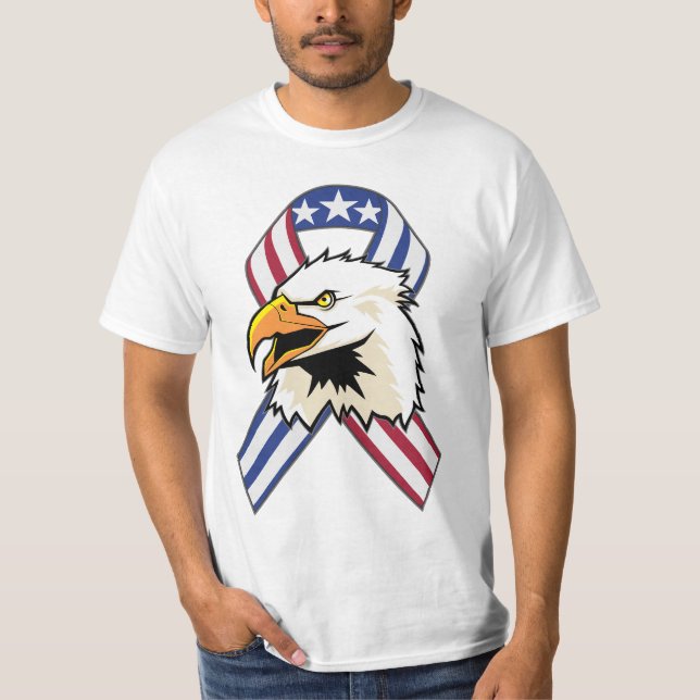 T-shirt U.S. Drapeau patriotique d'Eagle (Devant)
