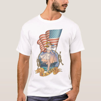 T-shirt U.S. Rétro chemise de marine