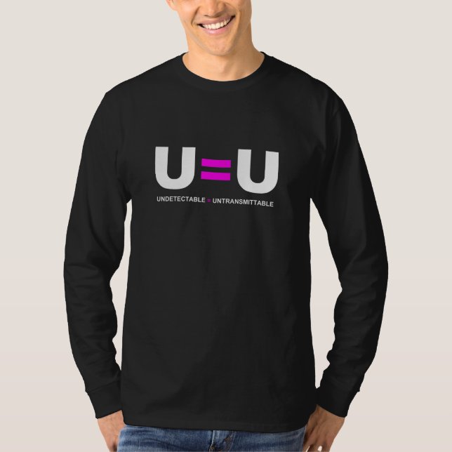 T-shirt U=U VIH non détectable égale non transmettable (Devant)