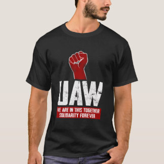 T-shirt Uaw On Strike Red Tee Syndicat Syndicat De L'Auto 
