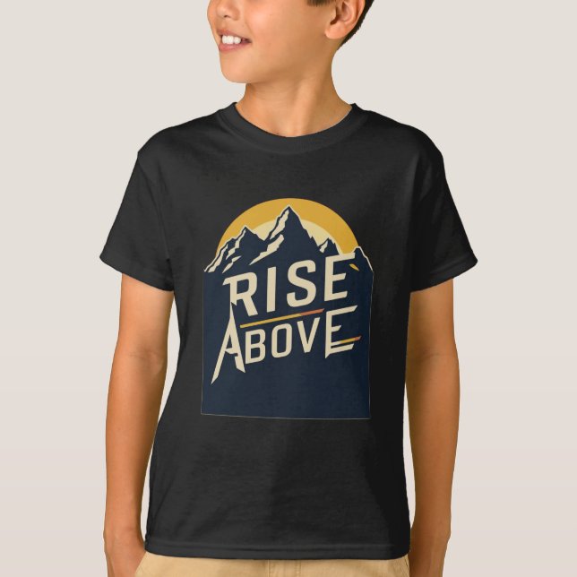 "T - Shirt über den Kindern erheben mit Mountain S (Vorderseite)