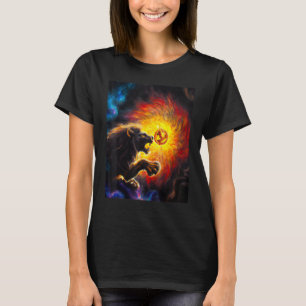 T-shirt ÜBERMENSCH LION contre le Dragon Nietzche impressi