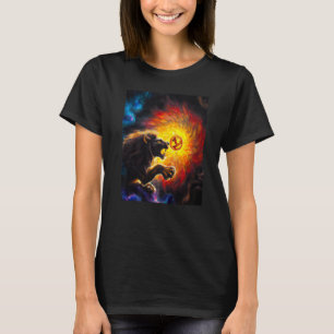 T-shirt ÜBERMENSCH LION contre le Dragon Nietzche impressi