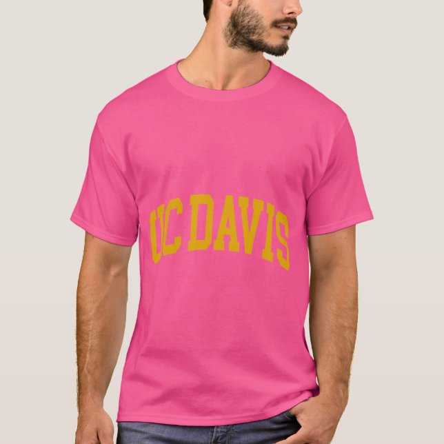 T-shirt uc davis college font curved (Devant)