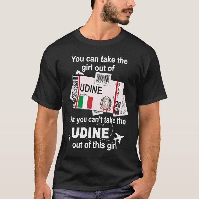 T-shirt Udine Boarding Pass Udine Girl Udine (Devant)