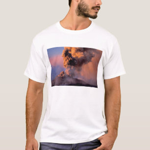 T-shirt UE, Italie, Sicile, évent de sommet du Mt. Etna