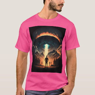 T-shirt Ufo Abduction Alien rétro Sci Wi Space Shirt Flyin