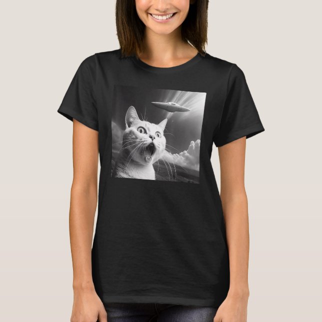 T-shirt UFO Alien Chat 1 (Devant)