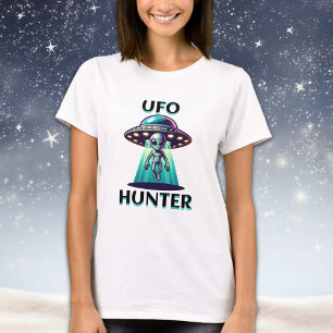 T-shirt UFO Hunter   Ai Art avec UFO et Alien