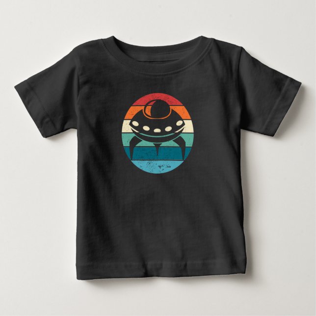 T-shirt UFO Retro Sunset (Devant)