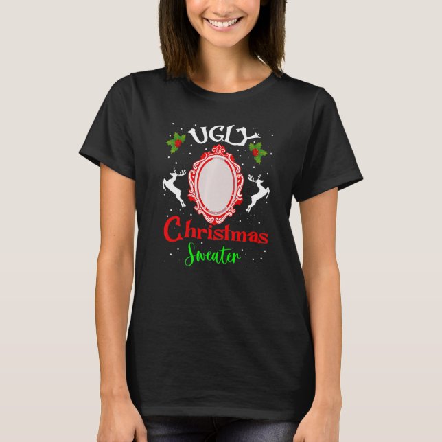 T-shirt Ugly Christmas Sweater With Mirror (Devant)