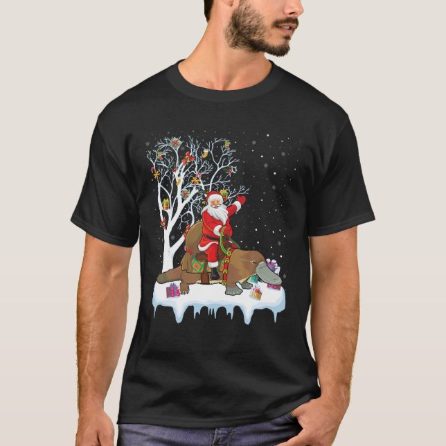 T-shirt Ugly Platypus Xmas Gift Santa Riding Platypus Chri (Devant)