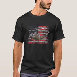 T-shirt UH 1 Hélicoptère Huey Vétéran du drapeau américain