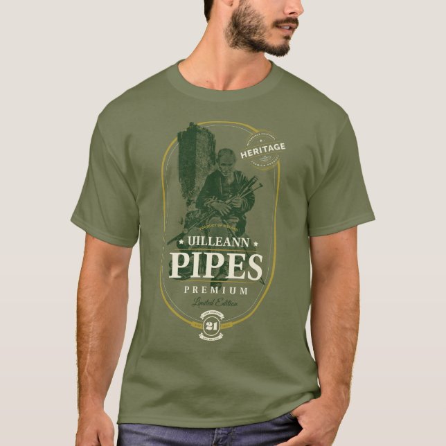 T-shirt Uilleann Pipes Premium (Devant)