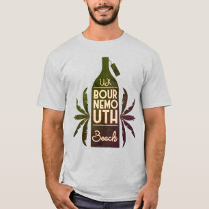 T-shirt UK Bournemouth Beach Green Bottle